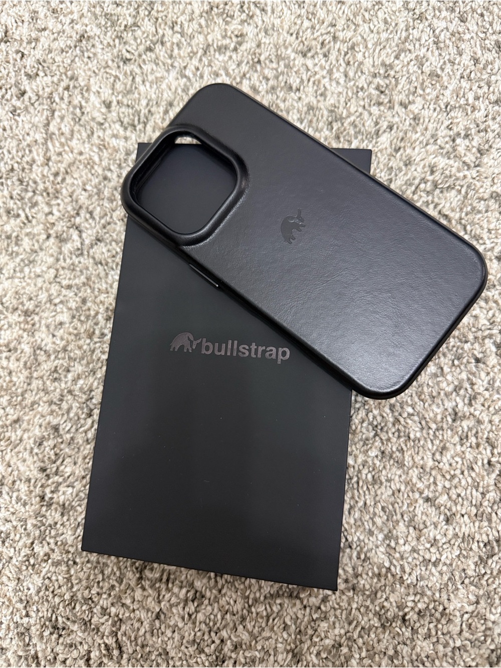 Bullstrap iPhone 16 Pro MagSafe Leather Flex Phone Case Black